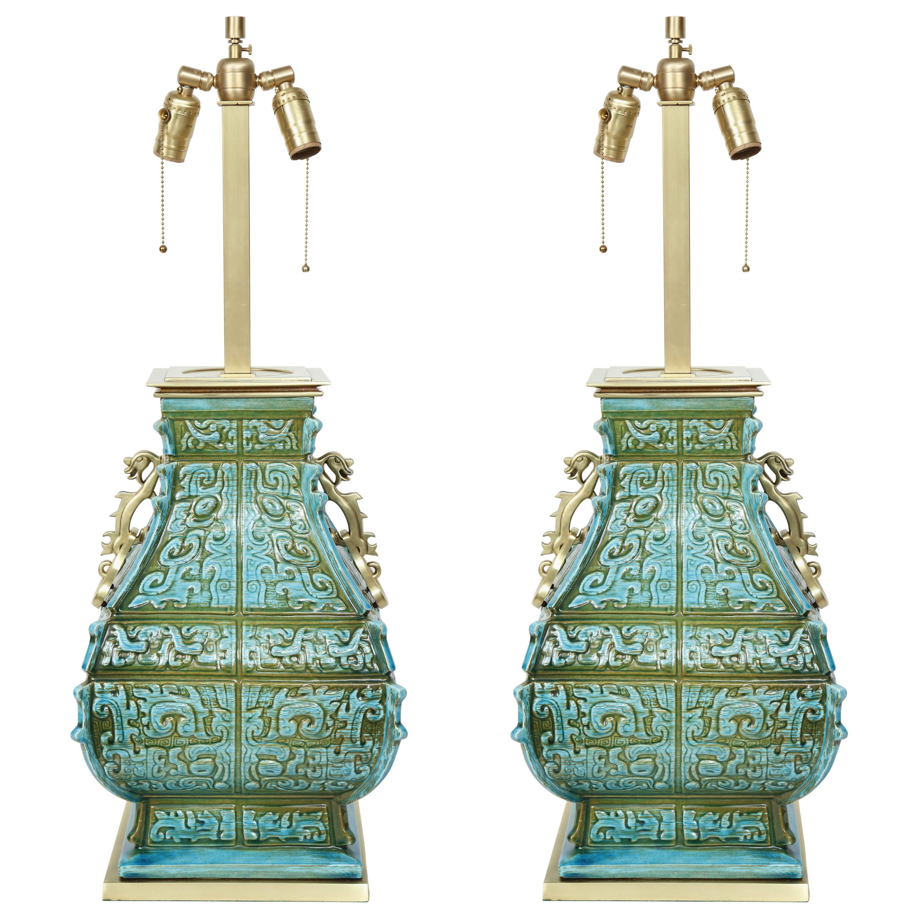 Tony Duquette Style Chinoiserie Lamps