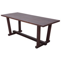 Tavolo da pranzo da studio massiccio francese del 1960 in Oak