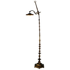 Antique French Brass Floor Lamp