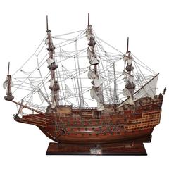 Sovereign of the Seas 1637 Model Ship, Mid-20th Century