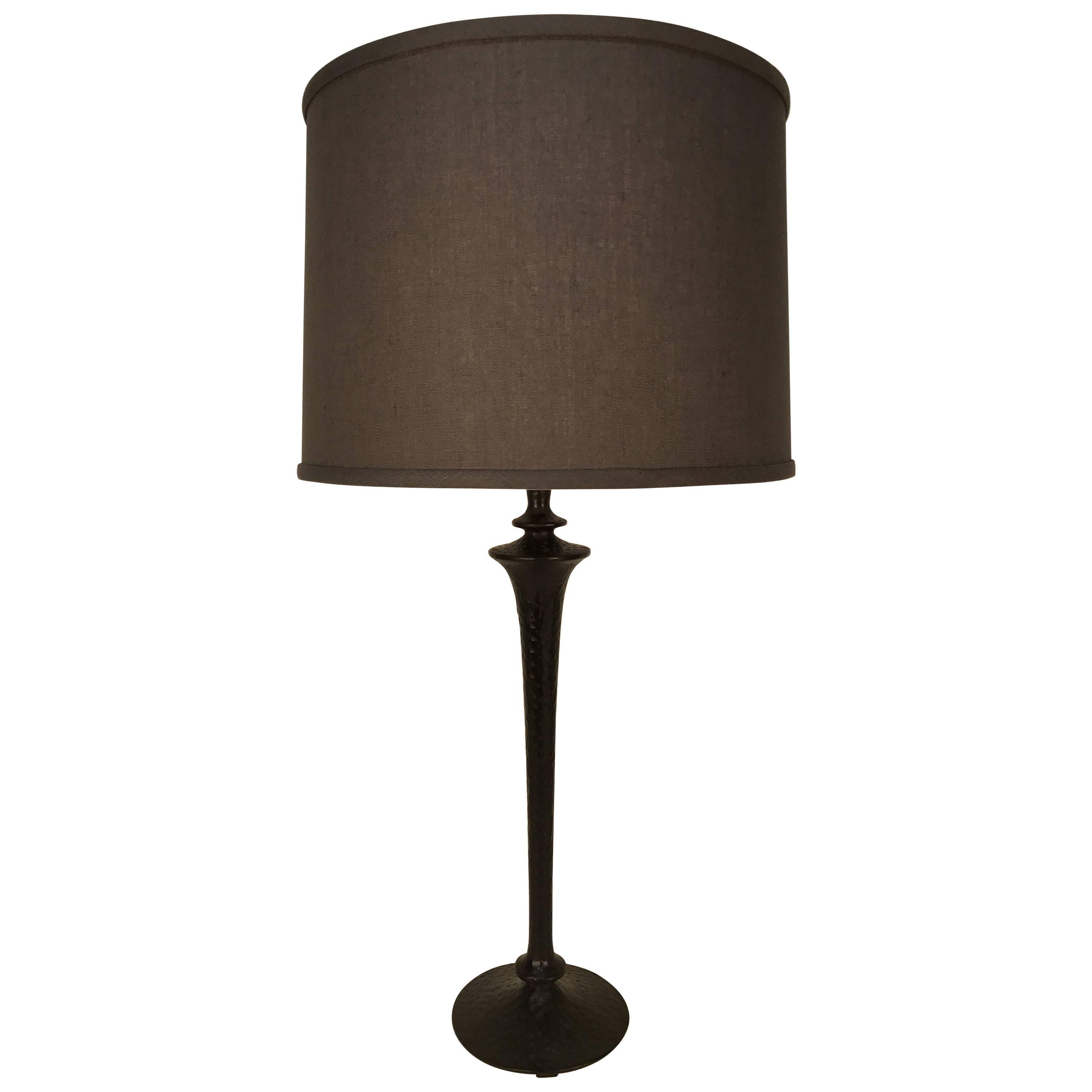 Giacometti Style Bronze Table Lamp For Sale