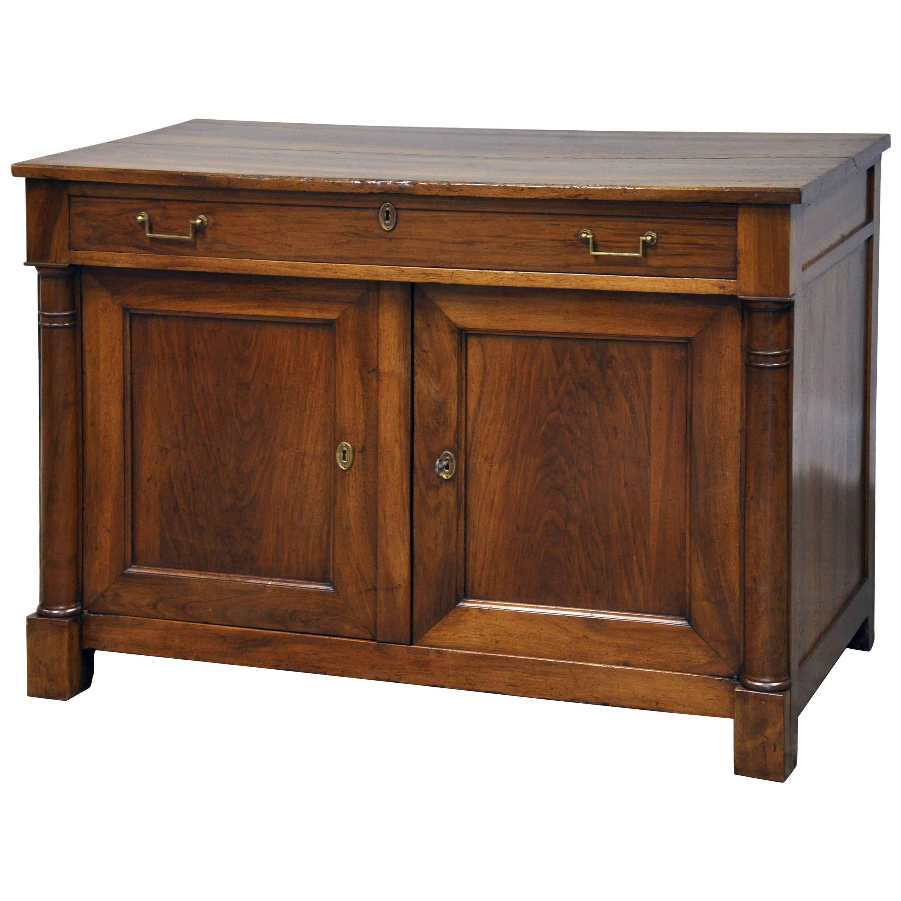 19th Century French Empire Buffet in Walnut For Sale