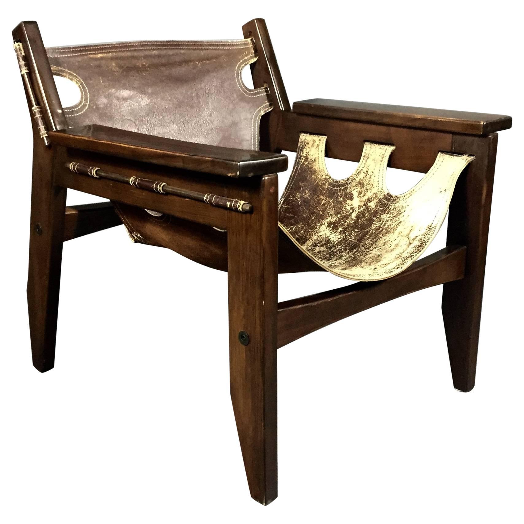 Sergio Rodrigues "Kilin" Chair, Jacaranda and Leather, Brazil, 1973