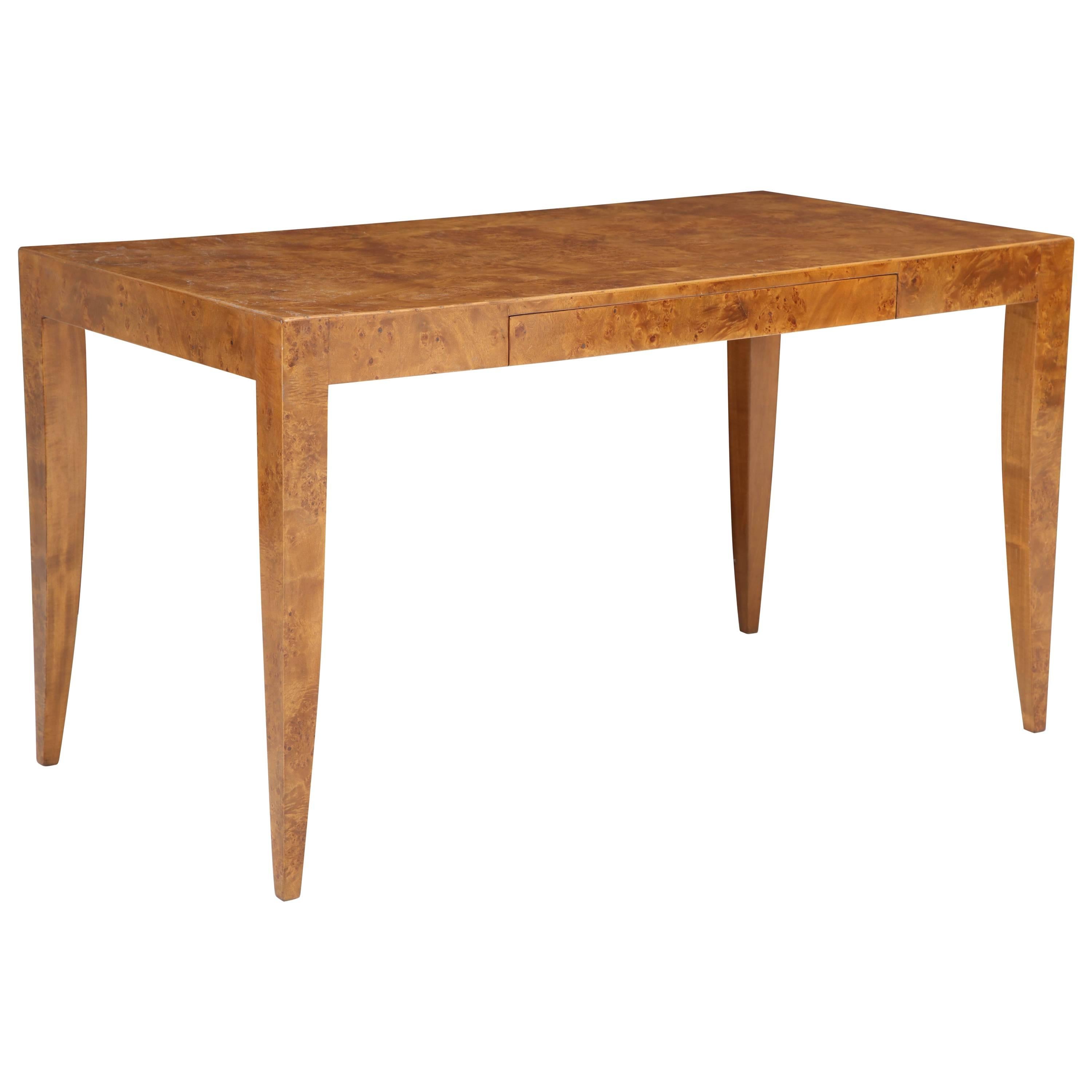 Burl Wood Italian Desk For Sale