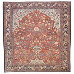 Pictorial Antique Persian Tabriz Carpet 3