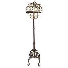 18th Century French Gothic Wrought Iron Partly Gilt Lectern