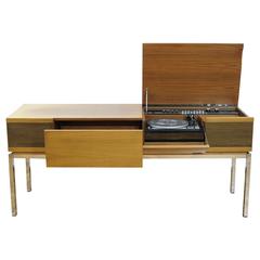 Retro 1960s Arizona Blaupunkt Dual Turntable Record Player Radio Walnut Wood