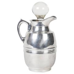 Silver Plated Water Pitcher with Glass Stopper