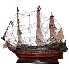 Vintage The Admiralty of Friesland 1663 Model Ship, Mid-20th Century