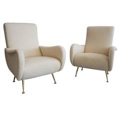 Pair of Italian Chairs in the Style of Marco Zanuso
