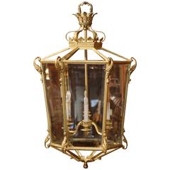 Early 20th Century French Louis XV Six-Light Gilt Bronze Lantern