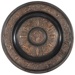 Cast Bronze Copper Flashed Patinated Renaissance Style Charger