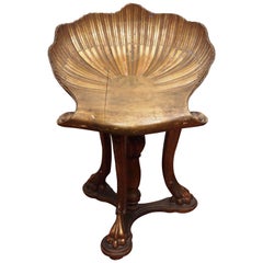 Italian, Venetian Giltwood Grotto Form Stool