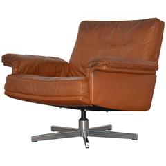 Vintage De Sede DS 35 Swivel Lounge Armchair, 1970`s 6