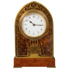 Erhard & Sohne Art Nouveau, Jugendstil Inlaid Clock