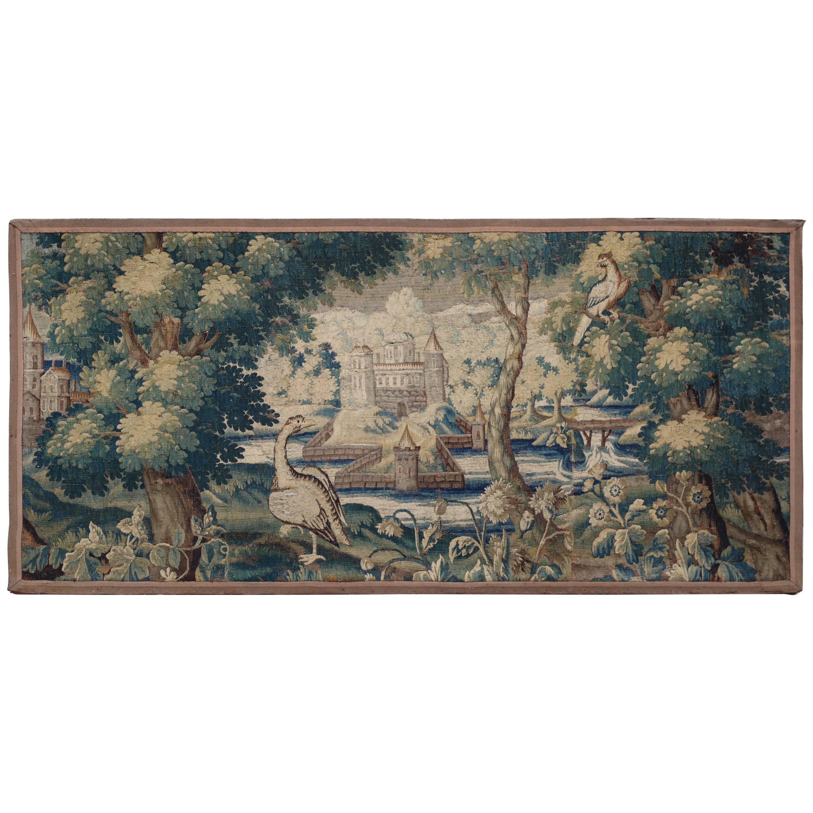18th Century Flemish Verdure Tapestry For Sale