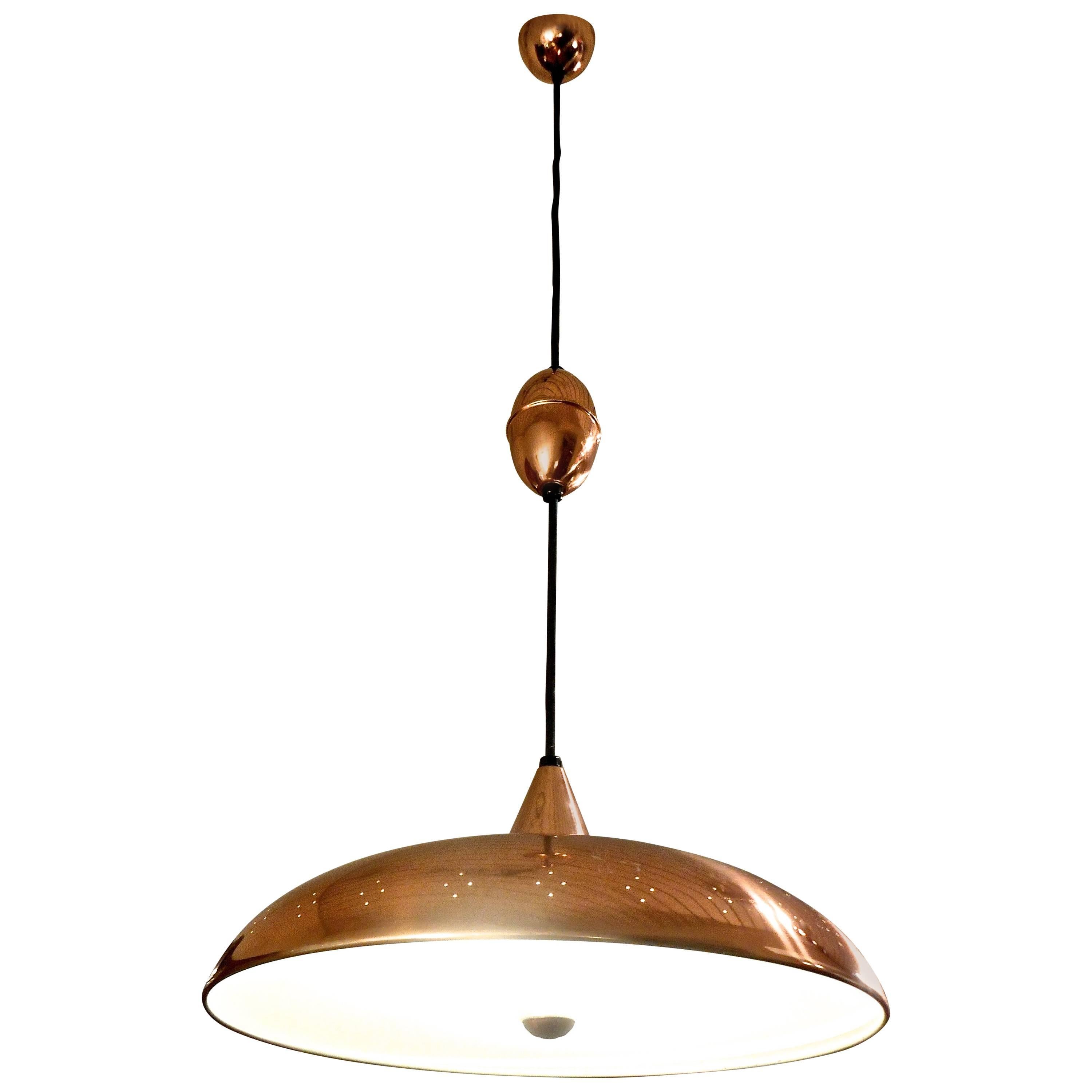 1960s Scandinavian Pull Down Ceiling Lamp For Sale