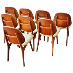 Set of Eight Arne Hovmand-Olsen Teak Dining Chairs