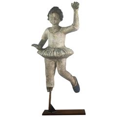 20th Century Weahered French Ballet Dancer Statue