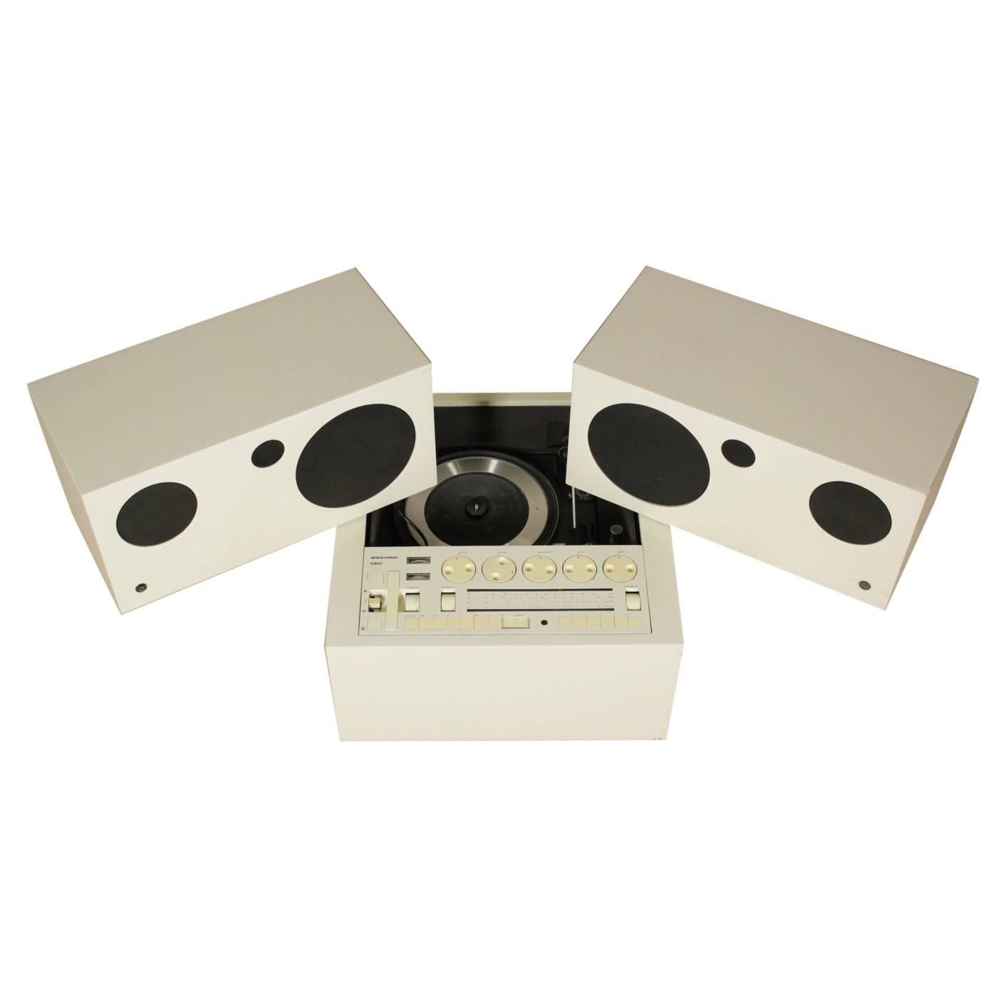 TOTEM Hi-Fi by Mario Bellini for Brionvega Swiveling Loudspeakers Lacquered Wood