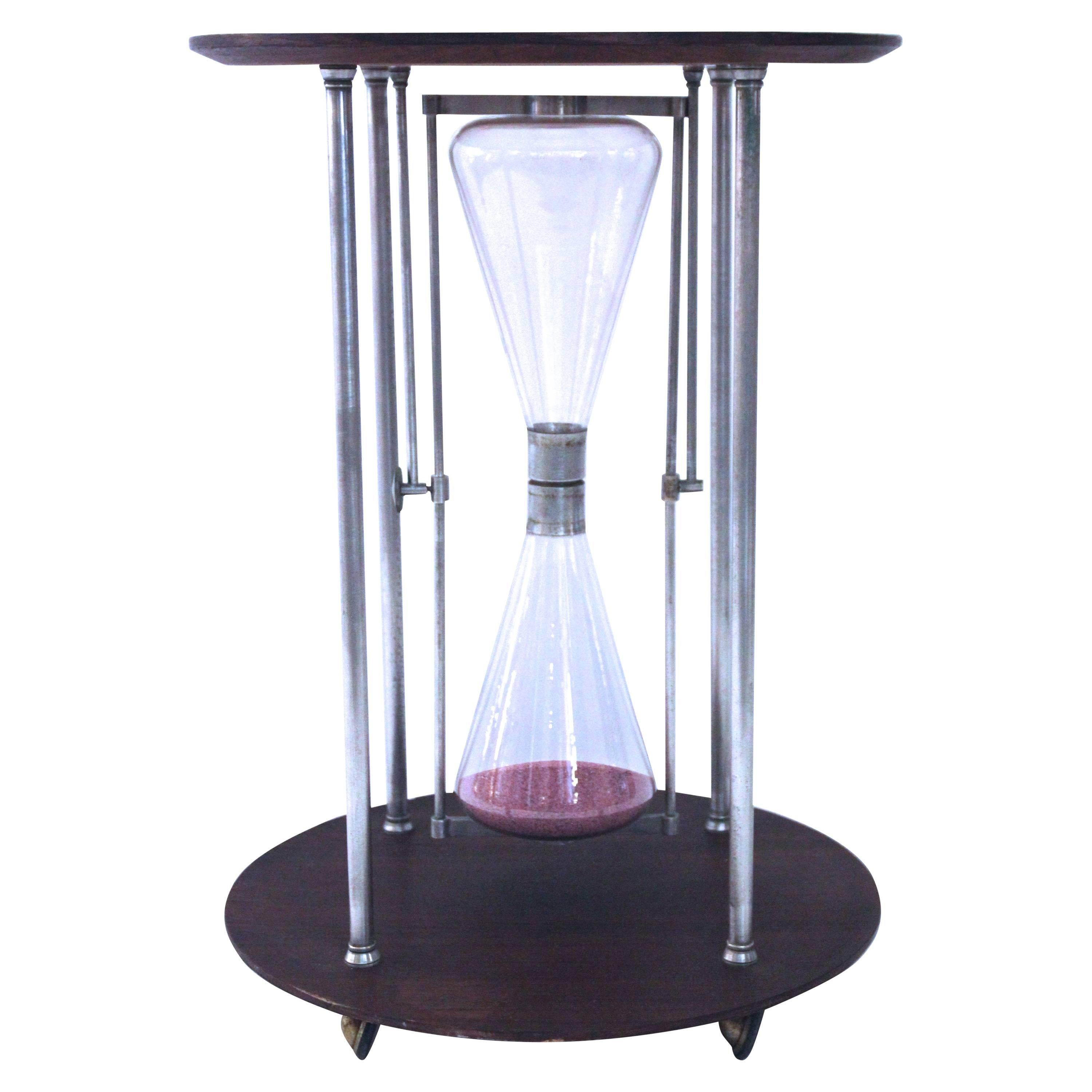 Table in Hourglass Shape, Glass Hourglass, circa 1970, France For Sale