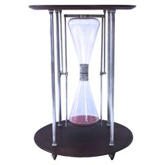 Table in Hourglass Shape, Glass Hourglass, circa 1970, France