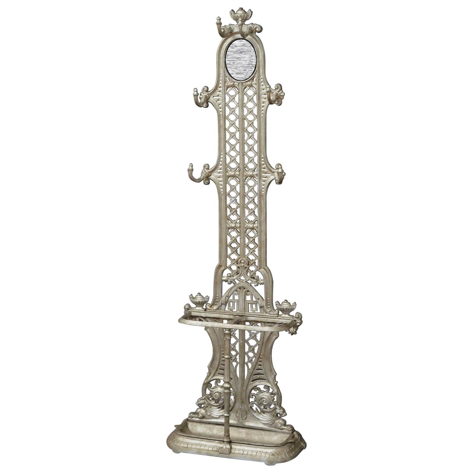 Excellent Victorian Cast Iron Hall Stand or Coat Stand