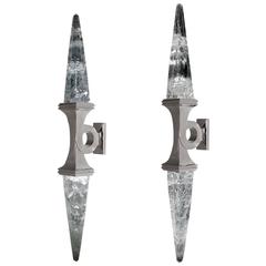 Rock Crystal Wall Sconces by Alexandre Vossion 5