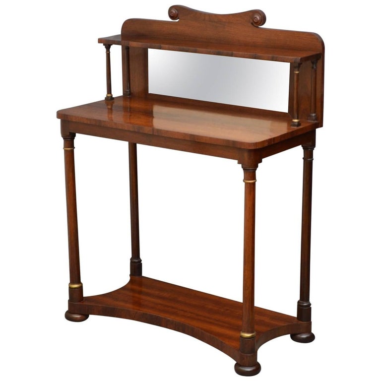 Regency Rosewood Console Table, Hall Table For Sale