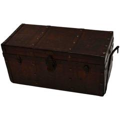 Antique Brazilian Leather Travelling Trunk