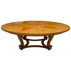Custom Faux Grain-Painted Center Table