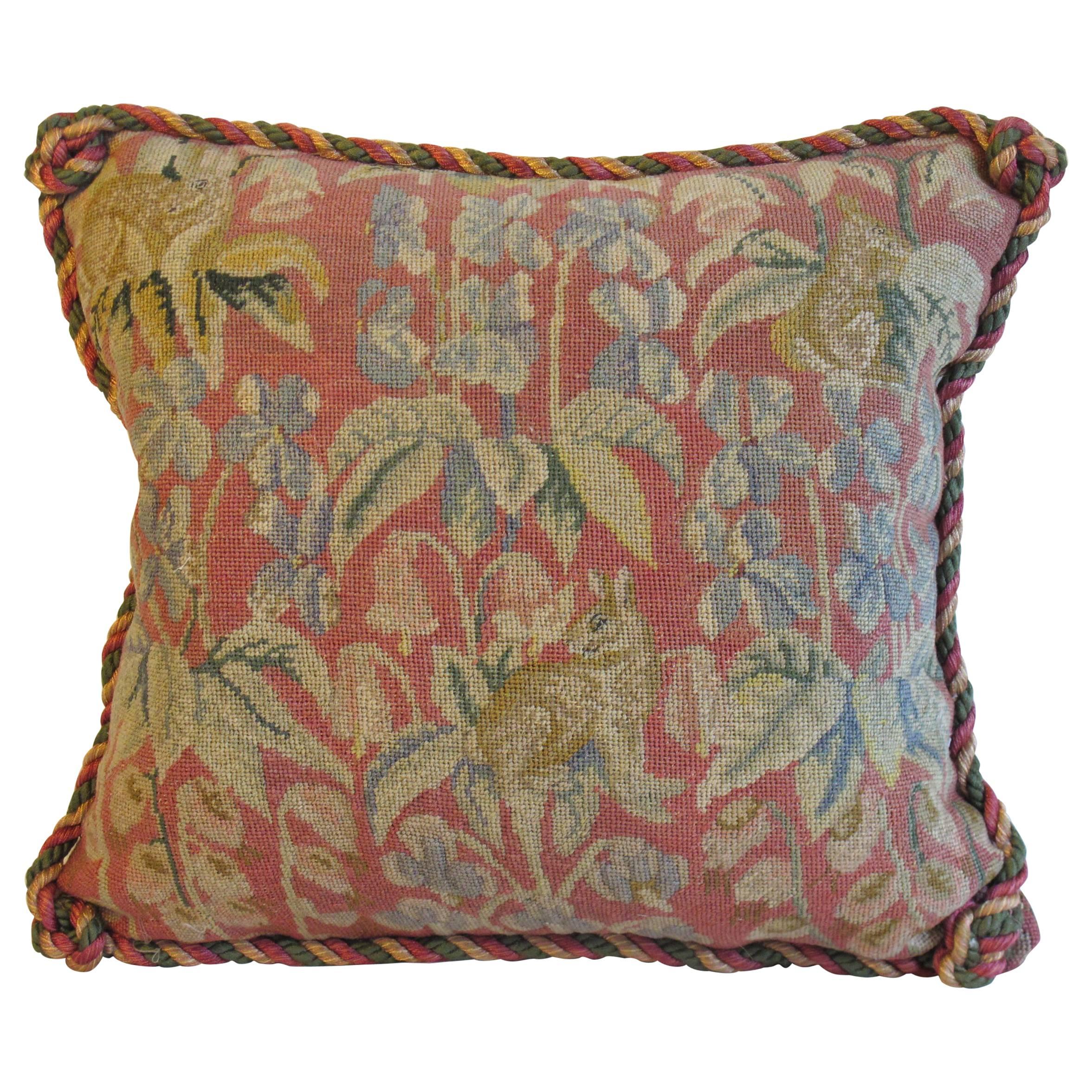 Vintage Needlepoint Pillow by Mary Jane McCarty