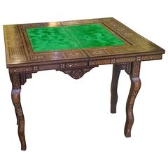 Persian Marquetry Rectangular Games Table