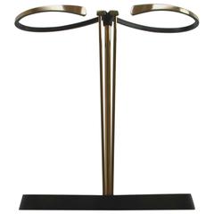 Austrian Black Lacquered and Brass Hagenauer Style Umbrella Stand, 1950s 6