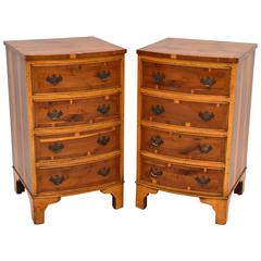 Pair of Antique Georgian Style Yew Wood Chests