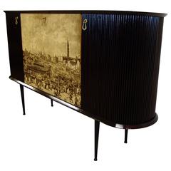 Rare Bar Cabinet by Vittorio Dassi, Italy, circa 1950 10