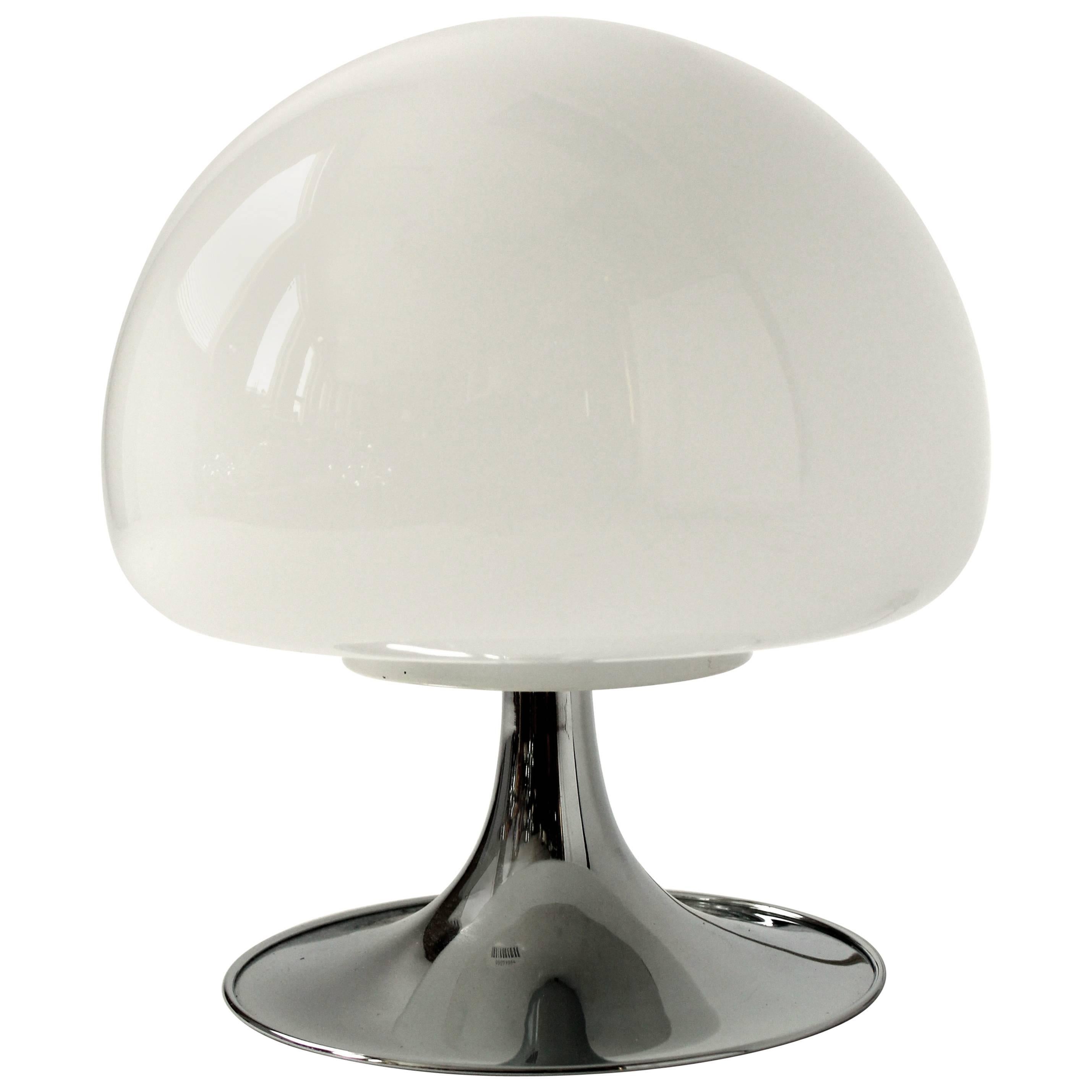 Reggiani Mushroom Glass Table Lamp, 1970s, Italia