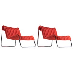 Pair of "Duecavalli" Lounge Chairs by De Pas, Lomazzi, D'Urbino for Driade