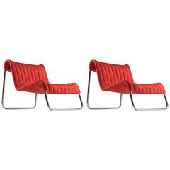 Pair of "Duecavalli" Lounge Chairs by De Pas, Lomazzi, D'Urbino for Driade 3