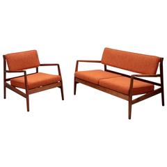 New Upholstered Jens Risom Sofa Set with Missoni Fabric 9