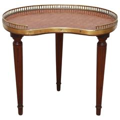 Petite Kidney Shaped French Marquetry Accent Table