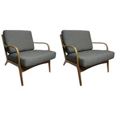 1960 Adrian Pearsall model 2315-c Bent Arm Lounge Chair-Pair