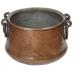 Vintage Hand-Forged Copper Cauldron