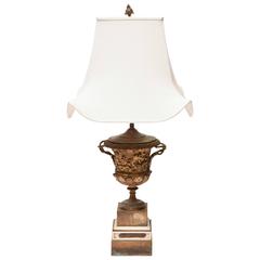 Neoclassic Medicei Bronze Urn Table Lamp