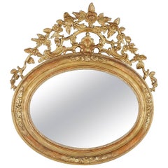 Victorian Oval Gilded Rococo Revival Mirror