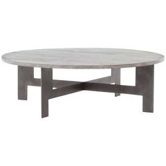 Iron and Wood Coffee Table