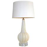 Single Murano Italian Champagne Gold Bubbles Table Lamp