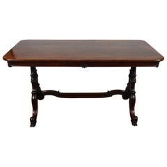 English Rosewood Early Victorian Library Table