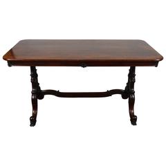 English Rosewood Early Victorian Library Table 8
