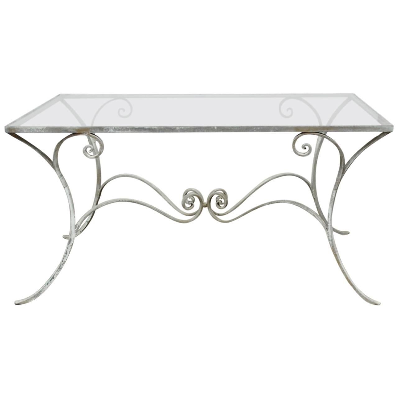 French Wrought Iron Garden Patio Dining Table